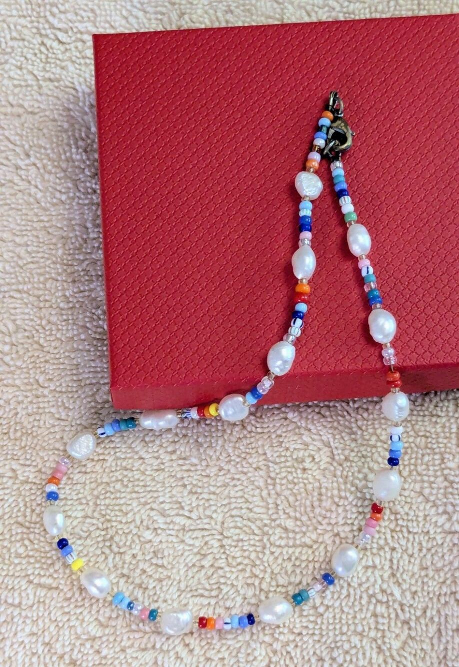 Pearl And Bead  Delicate Vintage Multi Color Jenny Style Choker